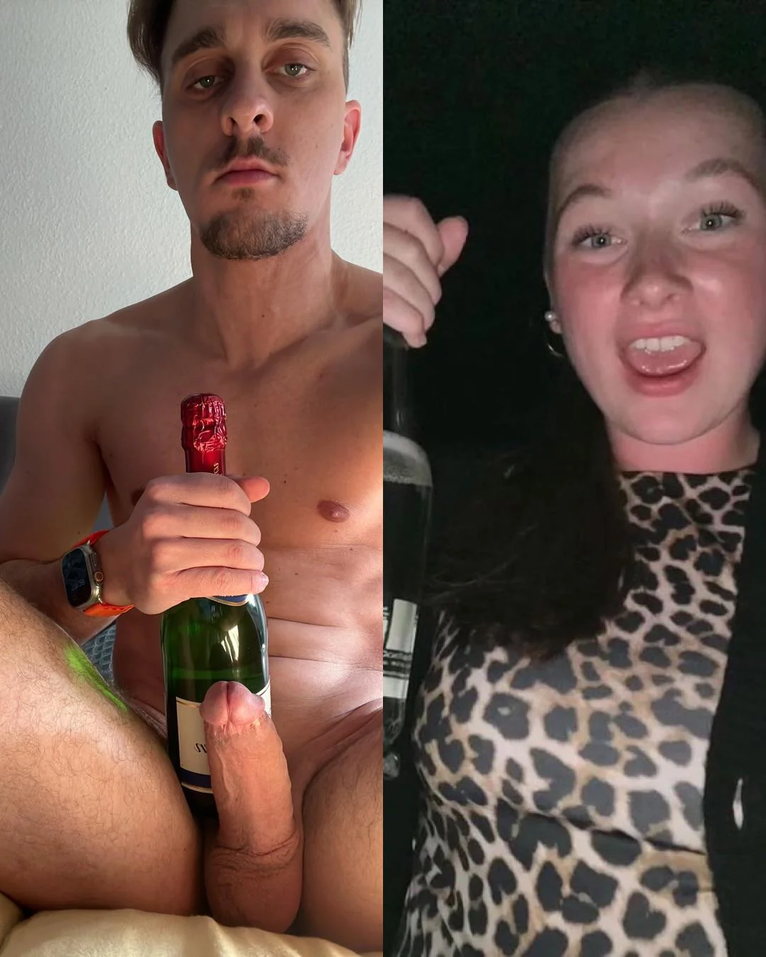 Would She take my dick or the Champagne bottle? picture 1 of 1