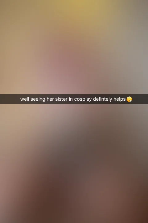 Rooming with My Girlfriend and Her Cosplaying Sister (Snapchat Story) picture 2 of 16