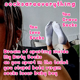 Look at my socked feet and dream of spuring inside! There is only Sock Pussy for you little beta! SocksAreEverything2 on ImageFap'