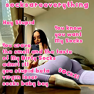 Admit you crave my dirty socks and want to sniff, kiss and breed as hard as you little beta can! You are loser for my socks! SocksAreEverything2 on ImageFap'