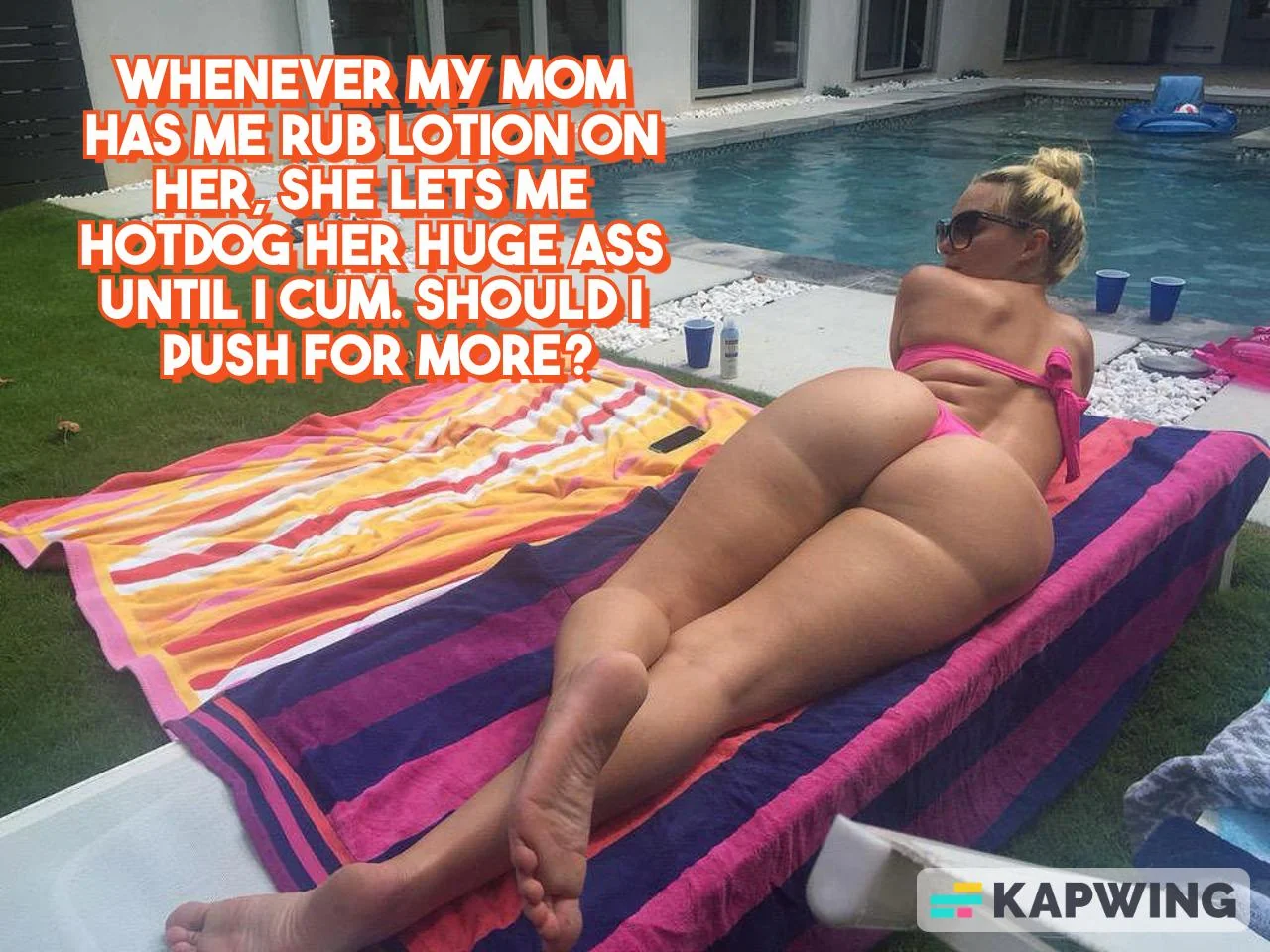 Tanning with mom picture 1 of 1