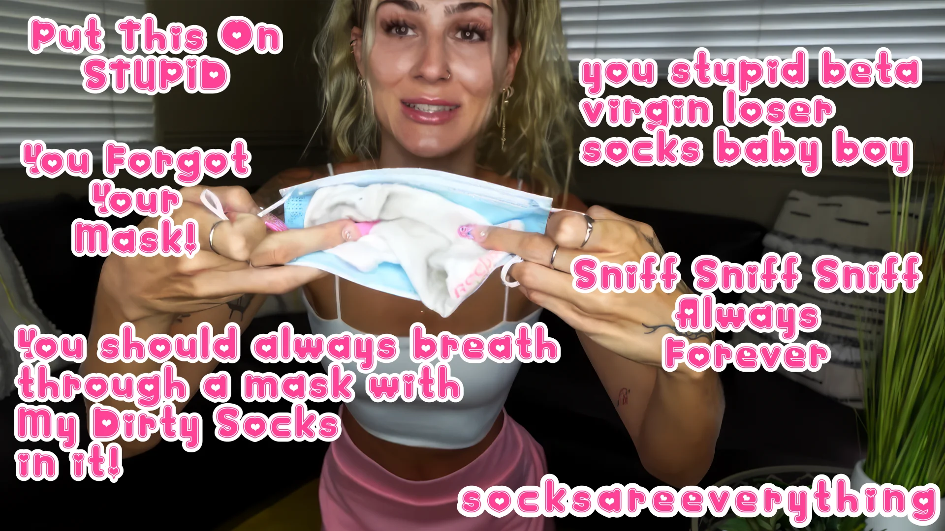 Put this on my stupid little sockssexual beta loser! You forgot your mask with my sock in it! Know your place! Breathe through my socks baby! SocksAreEverything2 on ImageFap picture 1 of 1