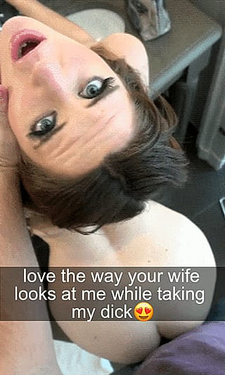 Love the way your wife looks at me while taking my dick😍'