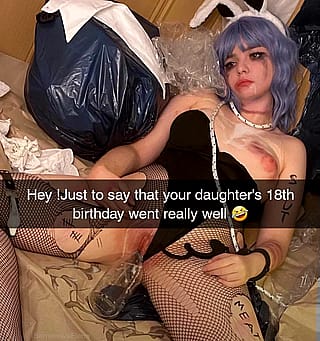 Hey sluts, did you wish for such a gift on your 18th Birthday?'