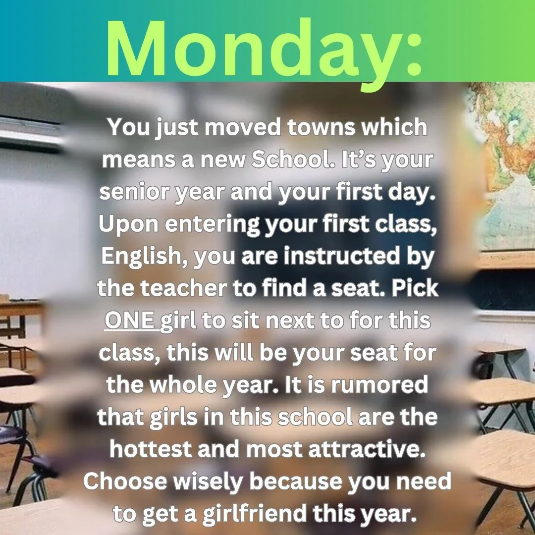 New School New You. Decide who you get to fuck throughout the week! Tell me which ones you picked. picture 1 of 14