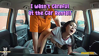 Bratty girl scratched her rental car and had to pay with a rough FUCK!'