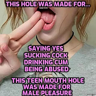 Girls your mouth-pussy is for saying yes and drinking cum 💗'