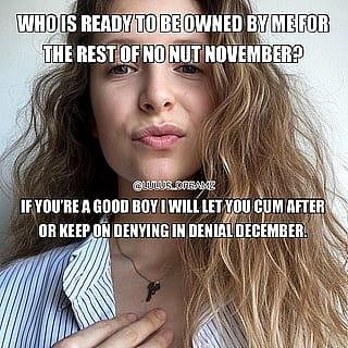 Are you ready to surrender to the power of no nut November?'