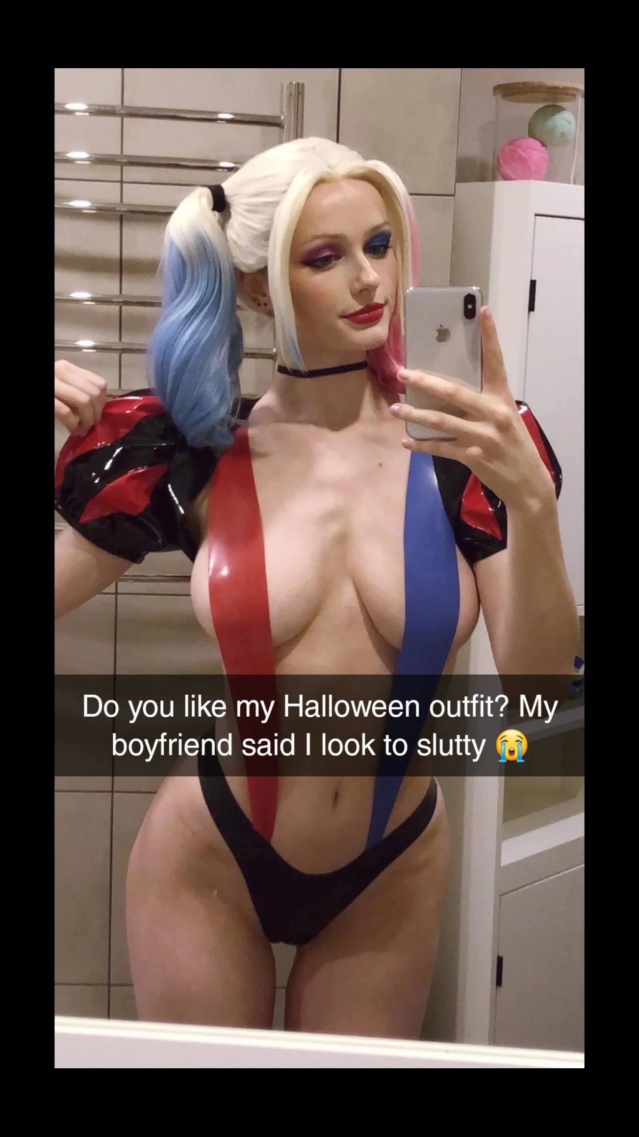 Your Girlfriend dressed up as Harley Quinn for Halloween picture 11 of 13