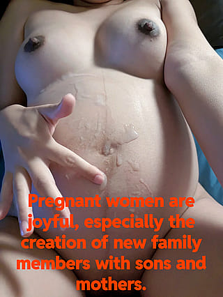 Pregnant women are joyful, especially the creation of new family members with sons and mothers.'