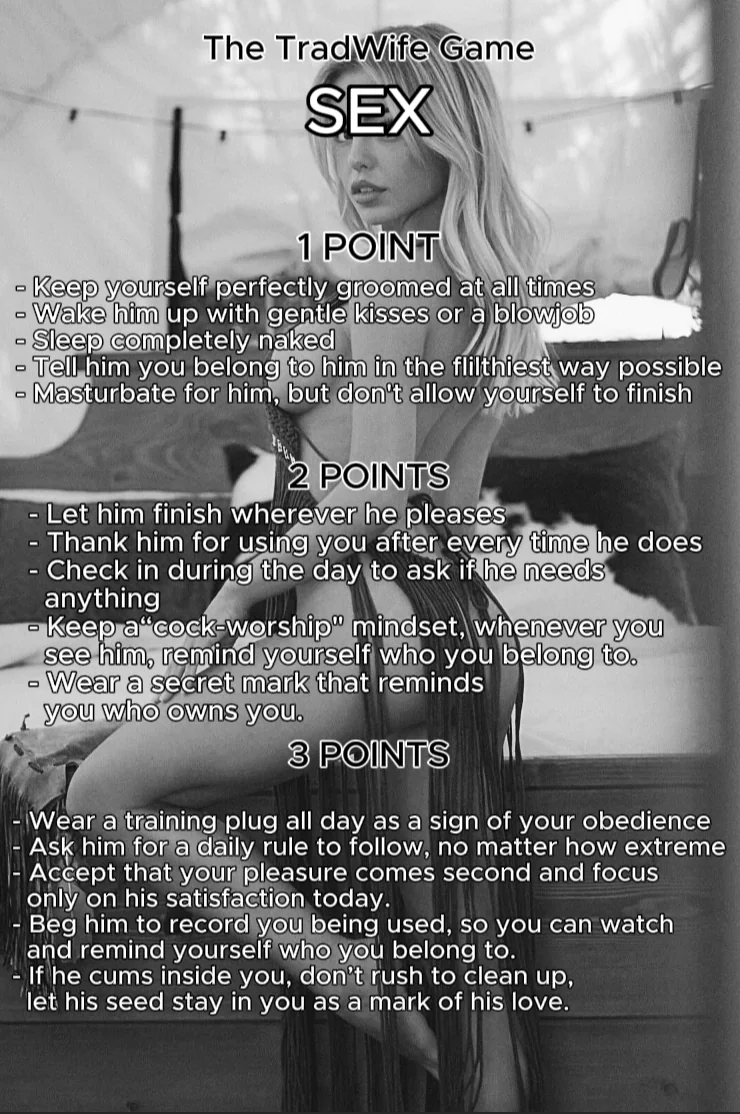 I created this game for all the women aspiring to be the best tradwife/housewife for their man. picture 3 of 4