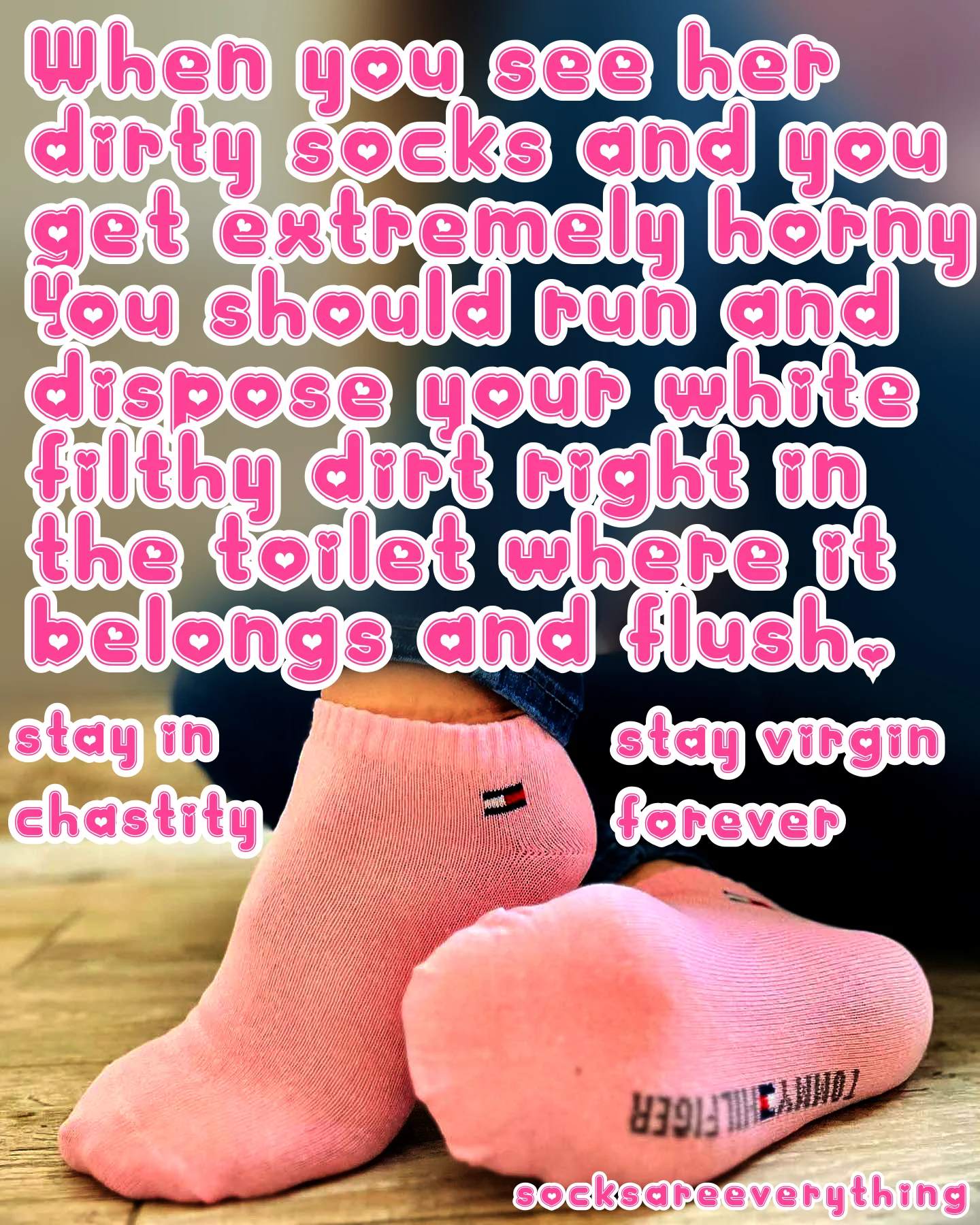 When you see a dirty socks you should ruined spurt your cock. You are just a little beta loser. There are only ruined spurts for you boy. And beta sperm must be destroyed. SocksAreEverything2 on ImageFap picture 1 of 1