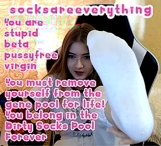 Remove yourself from the gene pool for life for me, my socked feet and my used dirtty socks. I want you to. I know you want it too. SocksAreEverything2 on ImageFap'