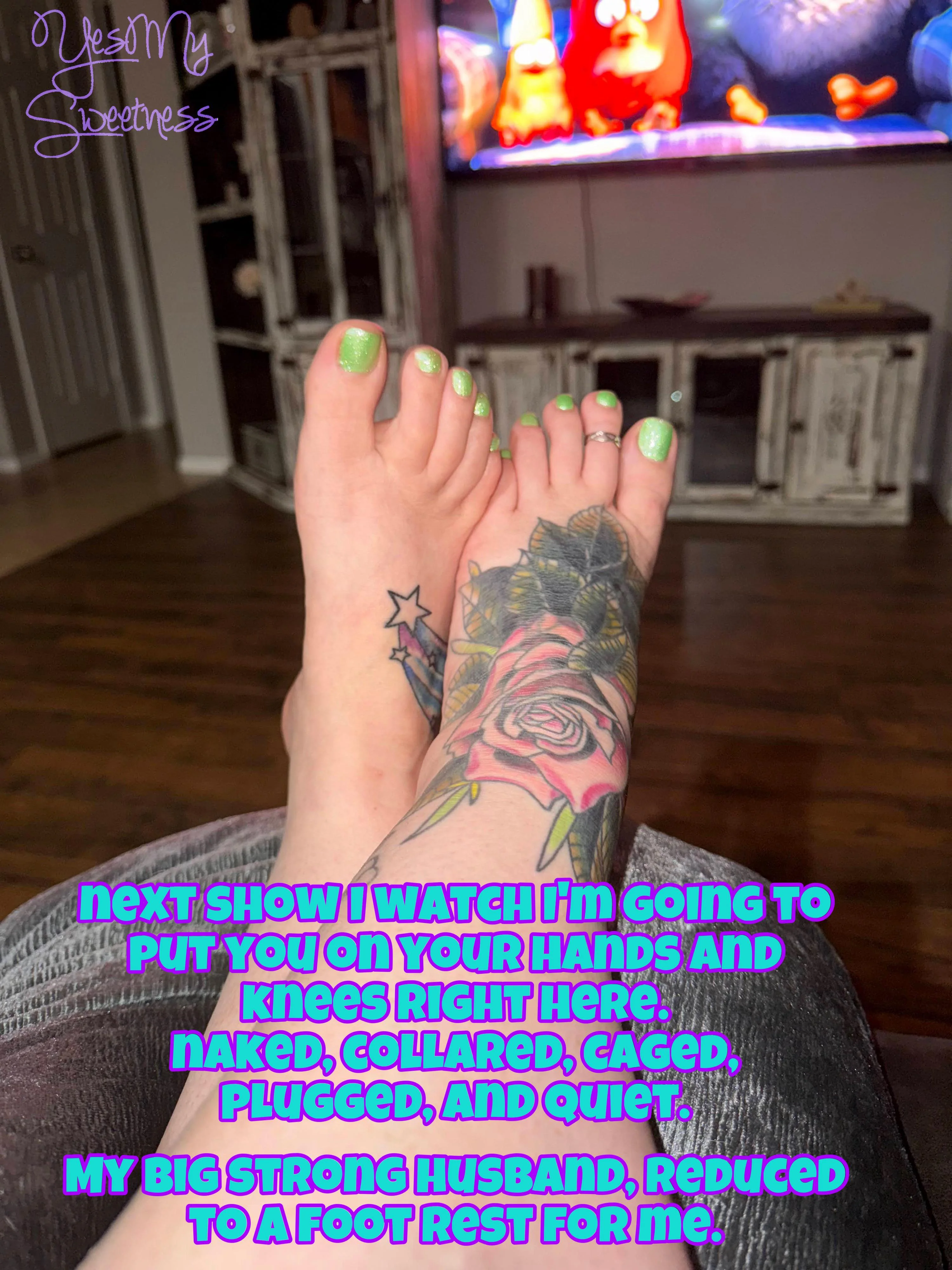 I deserve to kick my feet up when you get home from work 😁 picture 1 of 1