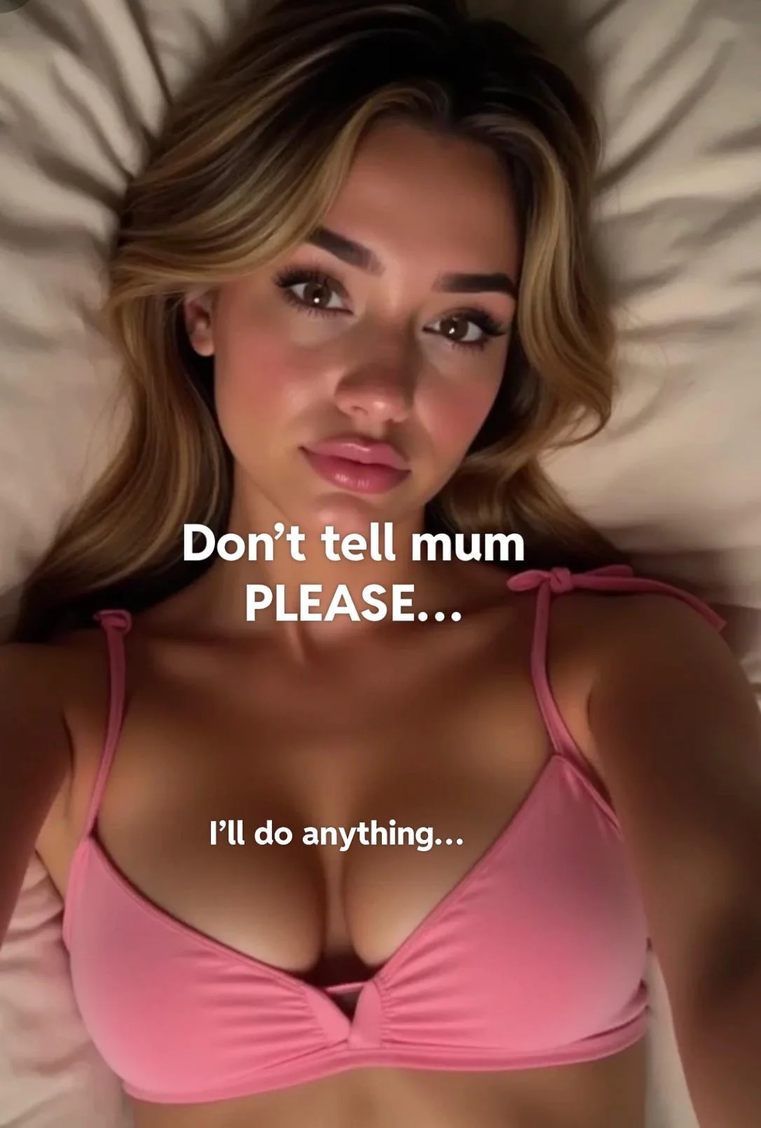 PoV: your step sister sends wrong snaps to you… what are you doing? picture 1 of 5