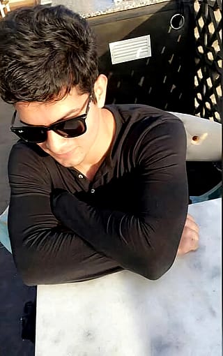 On a bright sunny day in Pune, India.'