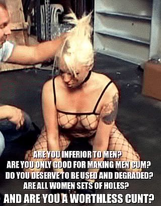 Say it loud and clear like a good whore...'