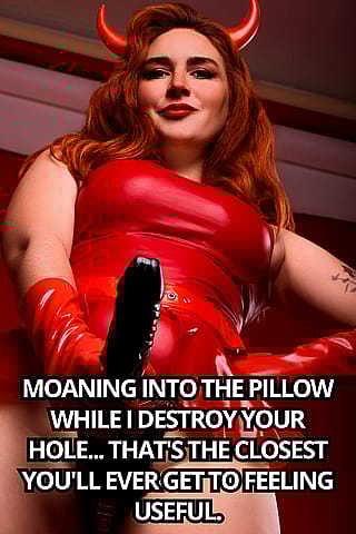 My cock's bigger, harder, and always ready. Yours just leaks behind a cage. [No Imagefap]'