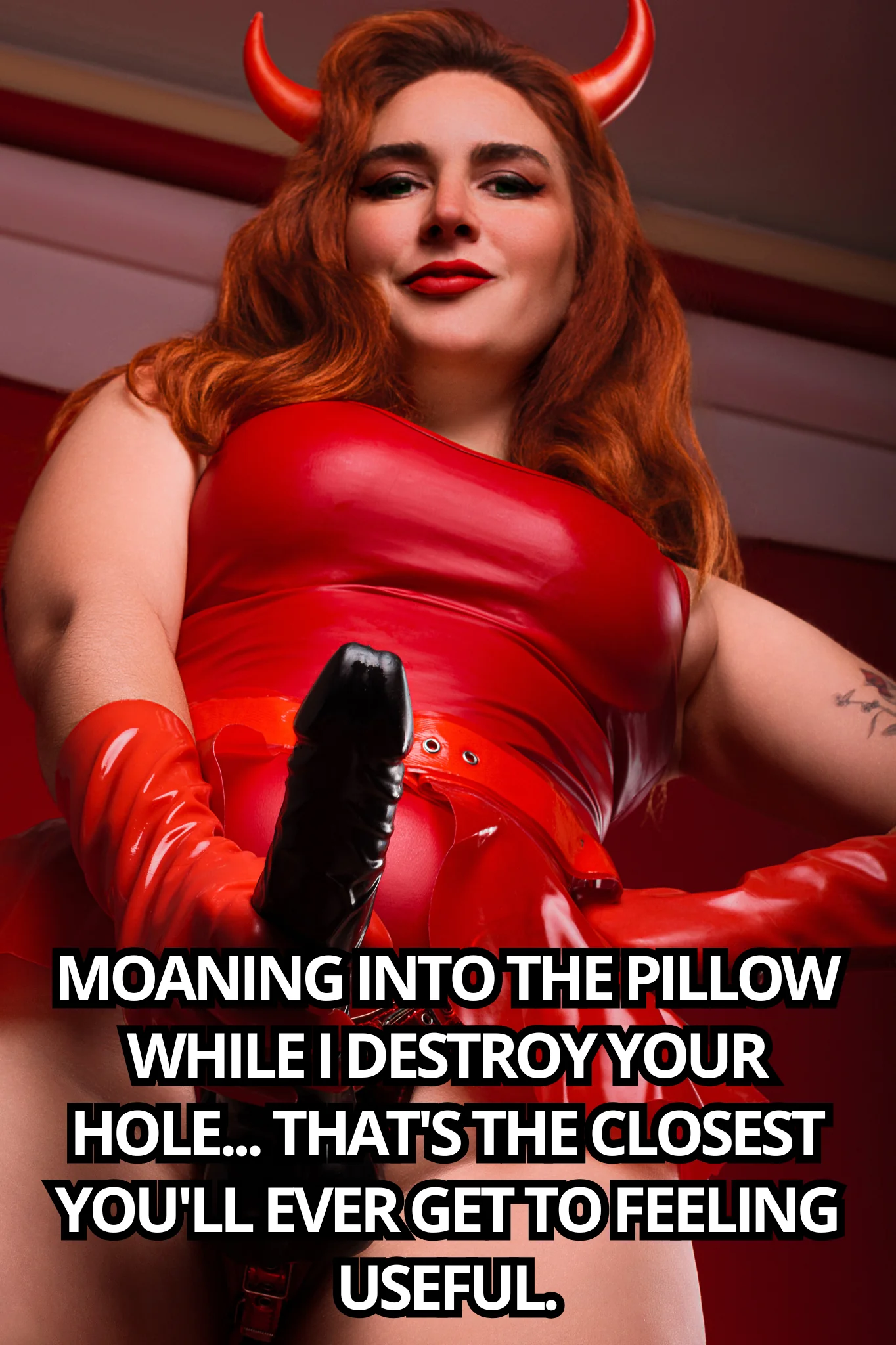 My cock's bigger, harder, and always ready. Yours just leaks behind a cage. [No Imagefap] picture 1 of 1