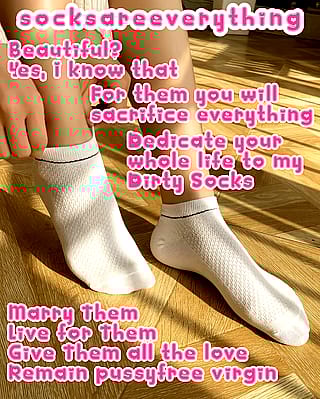 My socked feet own your beta heart—worship them, loser!'