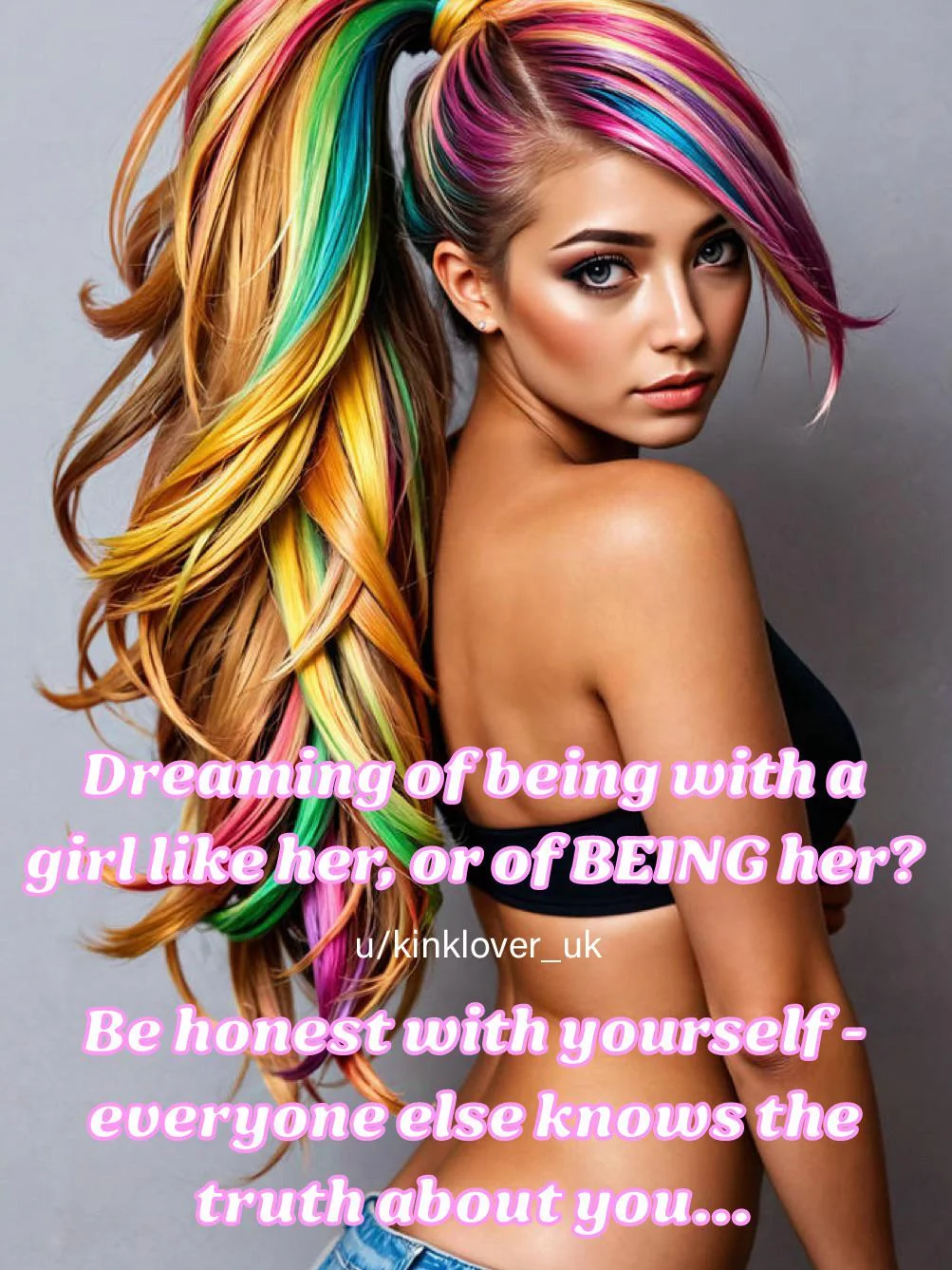 Think no one sees your secret sissy side, sweetheart? (AI tease) [ImageFap: kinklover_uk] picture 1 of 1