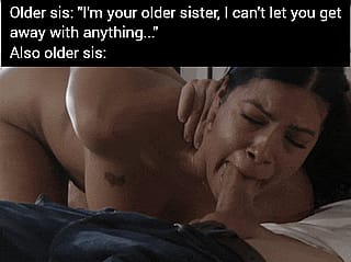Older sisters are their little brothers toys'