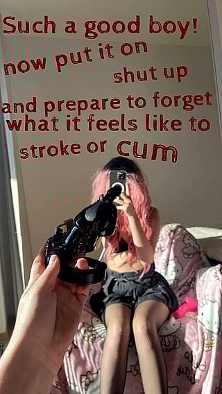 Total surrender means buying the cage, slut! 🔐'