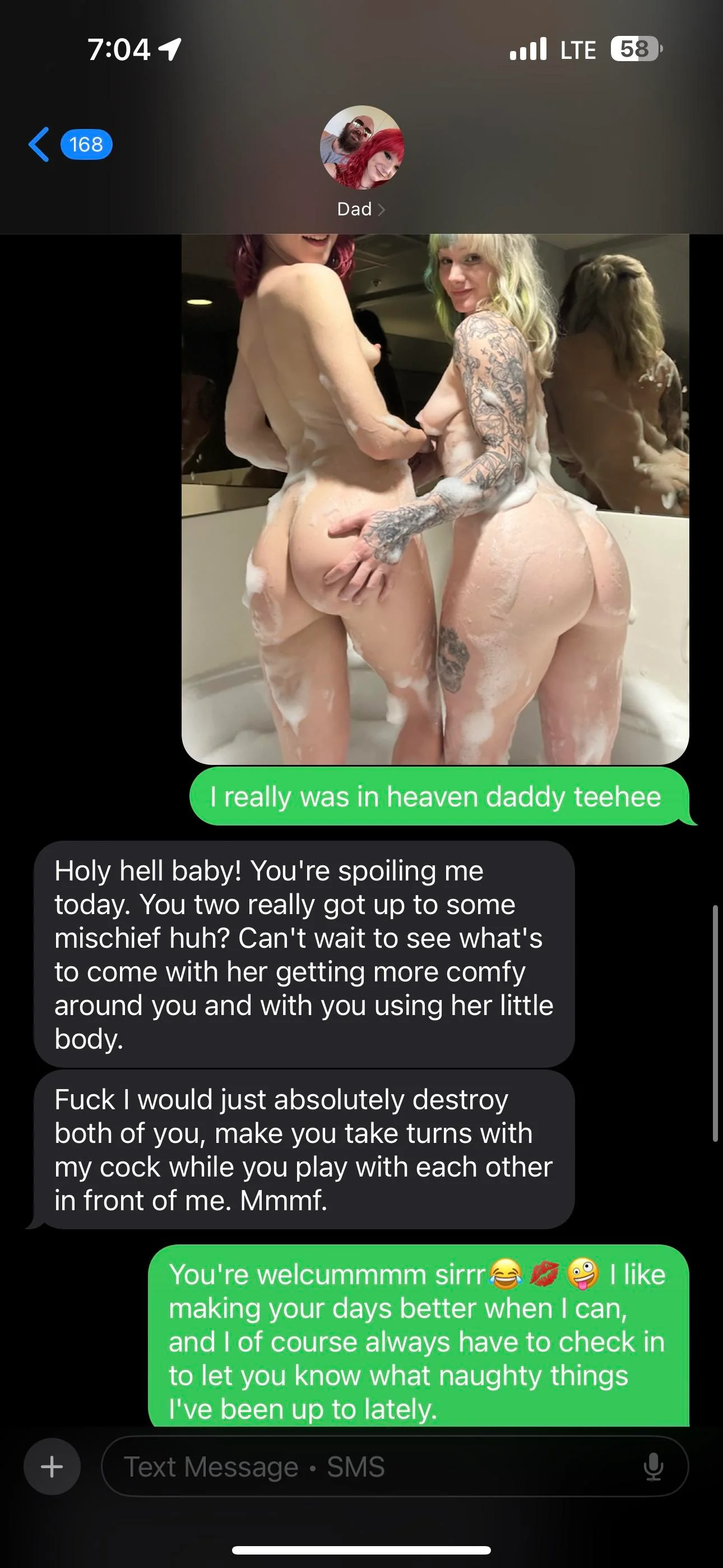 Naughty bubble bath fun with my playful partner – daddy’s favorite show 😉 picture 1 of 7