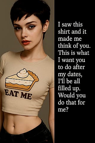 You ready to feast on her creamy dessert?'