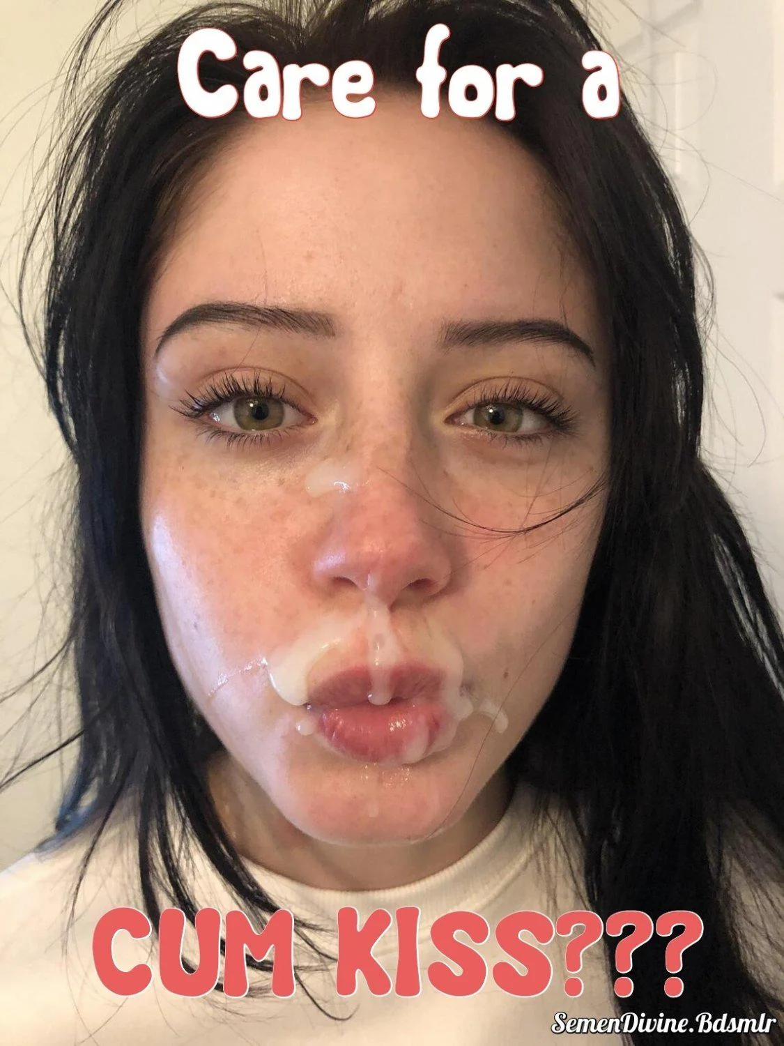Who cares whose load it is? Her lips are way too tempting to resist a steamy kiss 💋 picture 1 of 1