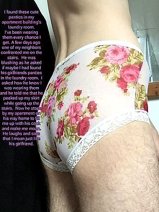 Stumbled on a sweet surprise—panties & playmate!'
