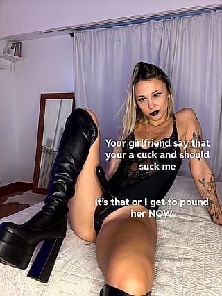 Wanna watch me dominate your missus?'