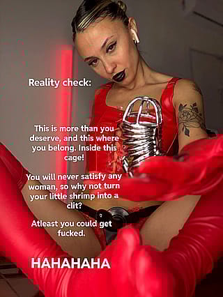 Locked up tight until your little clitty transforms into a needy pussy?'