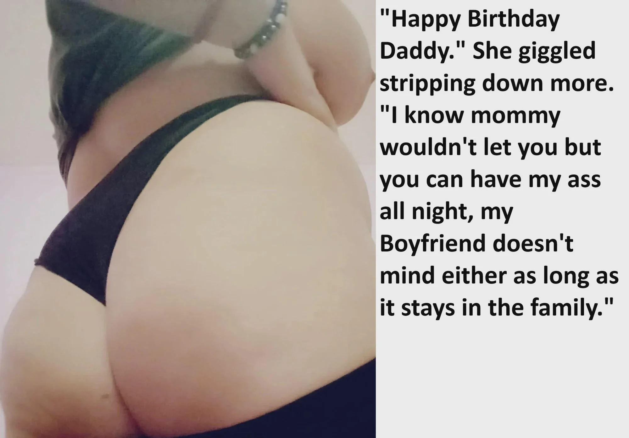 Birthday treat for daddy – unwrapping his special present picture 1 of 1