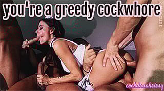 Watch her beg for it like the cock-starved plaything she is. Take notes, sluts.'