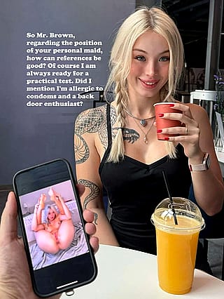 Dumb Slut's Job Interview: Flashing Her Worth'