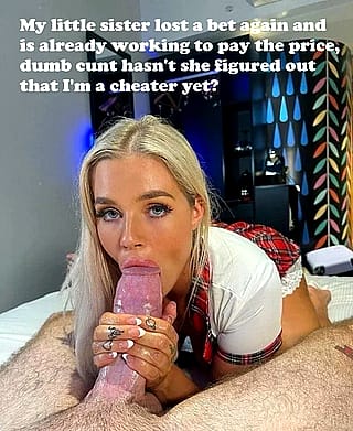 Dumb Slut Sis Knows Her Place'