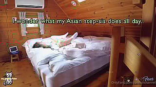 Sneaky Asian Step-Sis Gets Creamy Secret Uncovered'