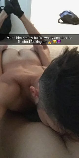 Naughty GF Dominates Cuck BF Into Worshiping Her Bull's Sweaty Glory'