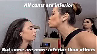 Your buddy's load drippin' on your face, slut'