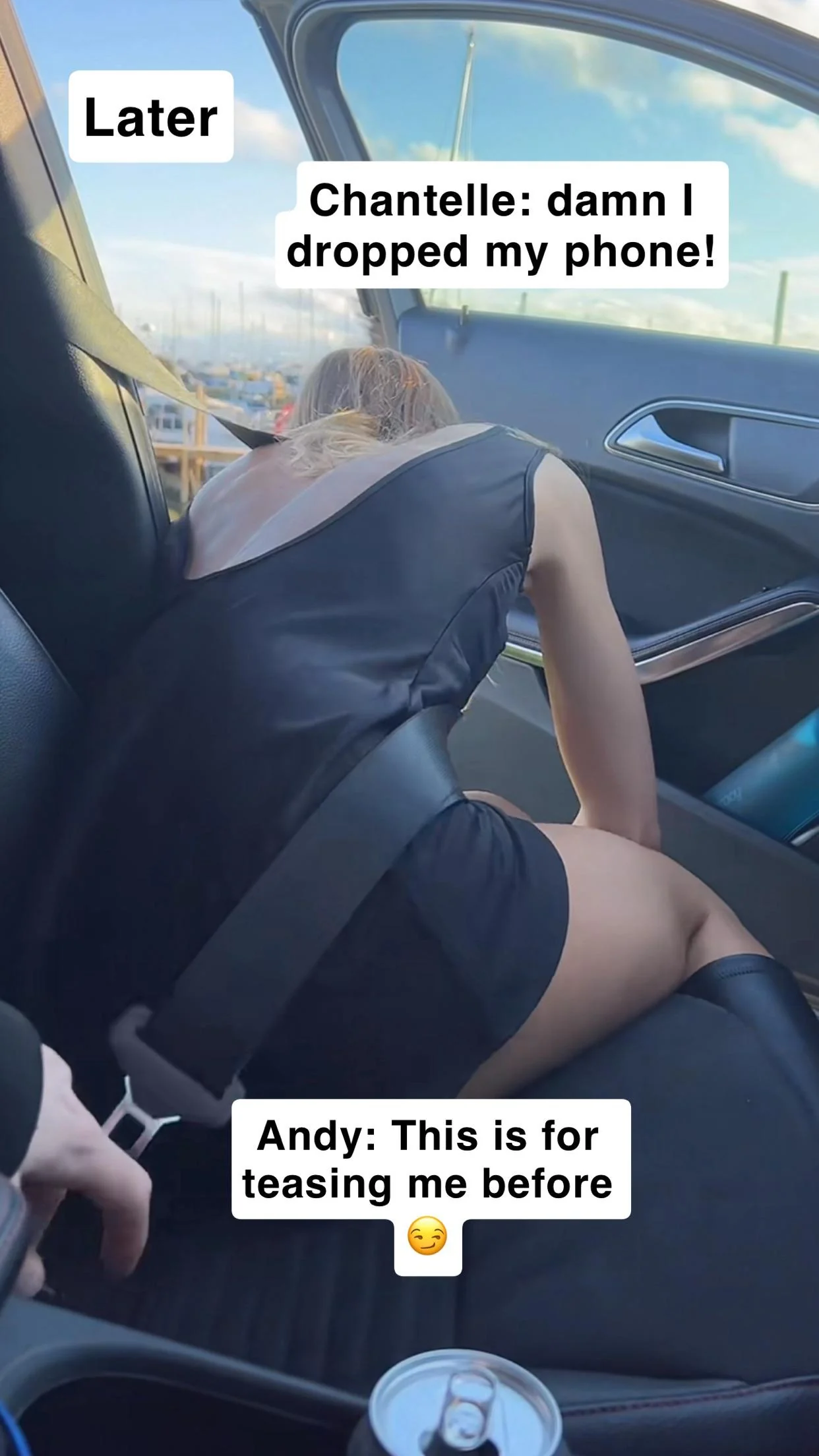 Steamy Ride: Cheating Queen Gets Nasty in the Backseat - Part 4 picture 5 of 20