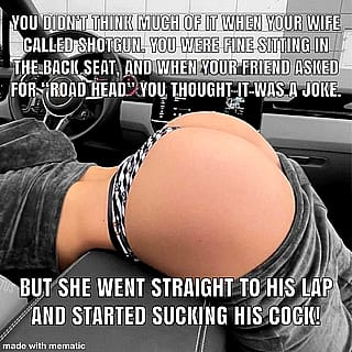 Cuck in the Backseat'