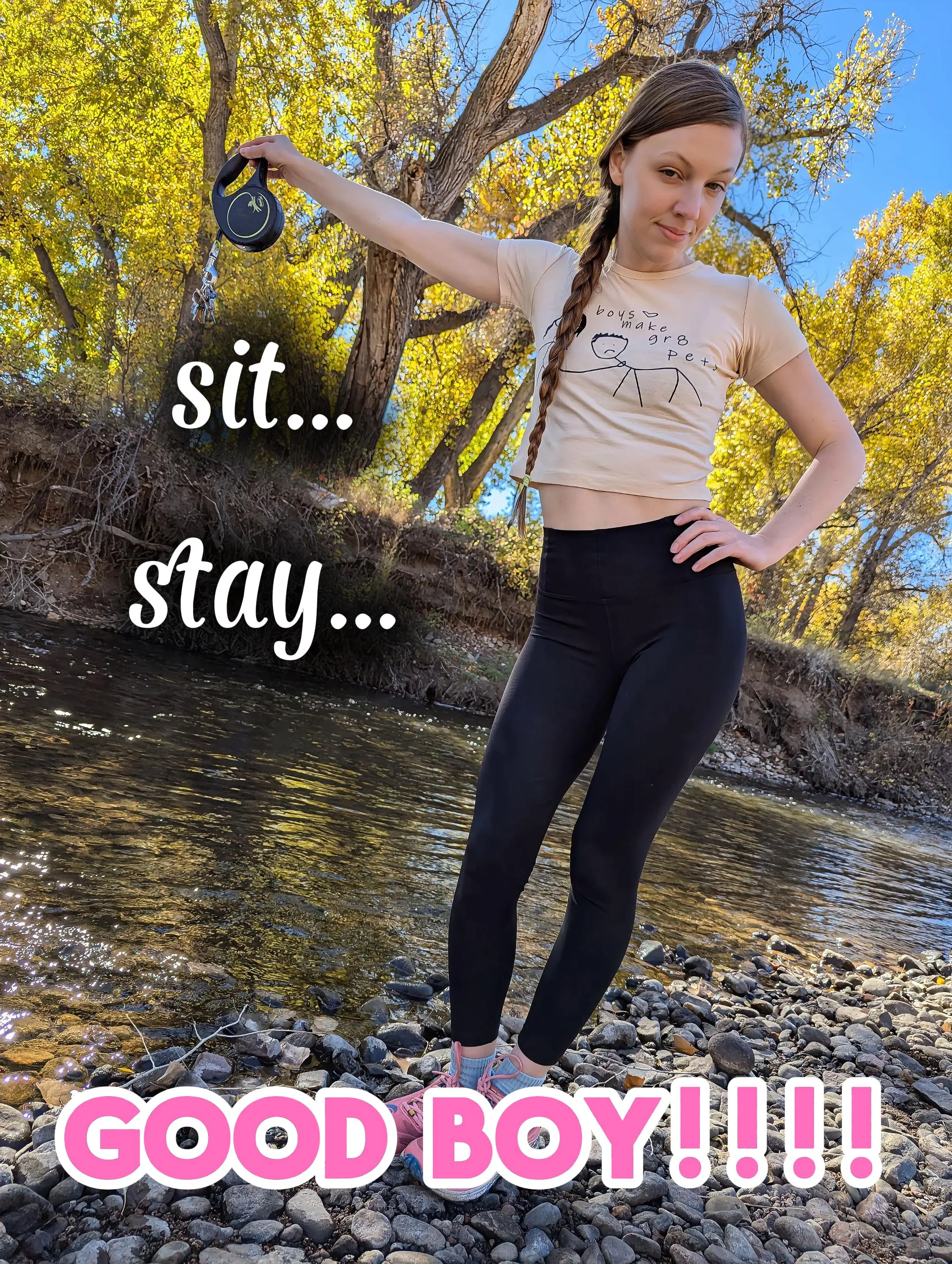 'Eager Pup Serves His Goddess' picture 1 of 1