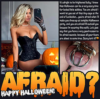 AFRAID? [chastity] [cuckold] [femdom] [Halloween]'