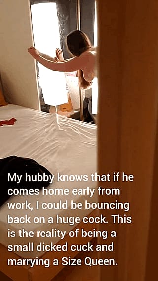 Naughty Wife Takes Bull's Thick Cock While Cuck's Away - Handprints Tell the Tale'