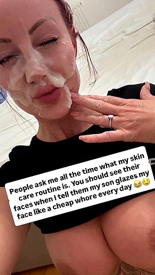 Who needs makeup when you've got a load ready to glaze your face?'