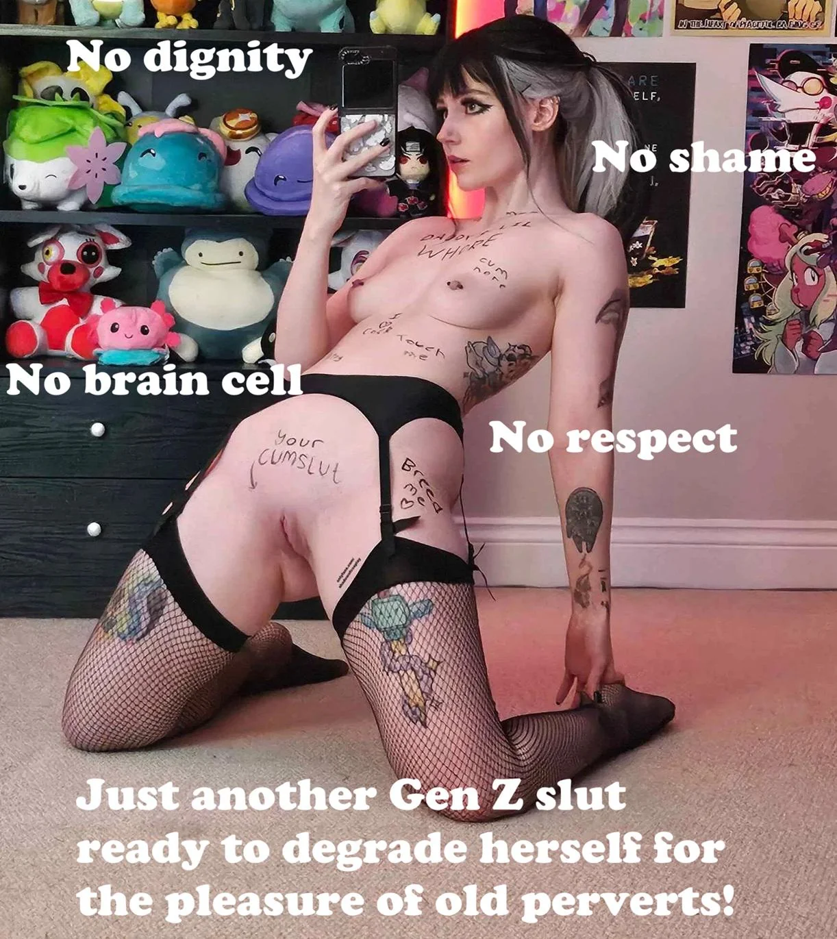 Dumb Gen Z Slut Begging for Attention picture 1 of 1