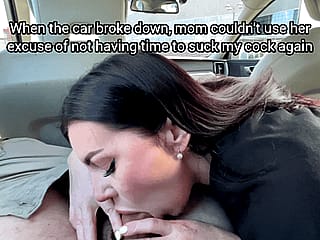 Stranded and Steamy: Mommy's Car Trouble Turns Wild'