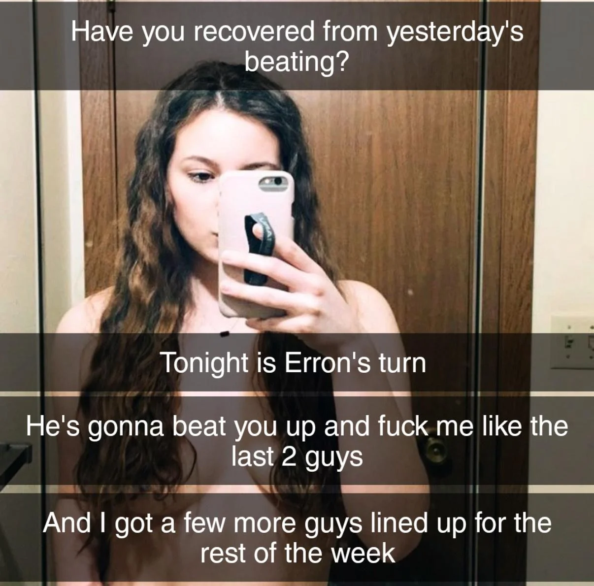 Your Turn to Watch While She Takes on a New Stud Every Night picture 1 of 1