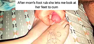 Steamy Step-Mom's Foot Rub Turns Into A Creamy Reward'